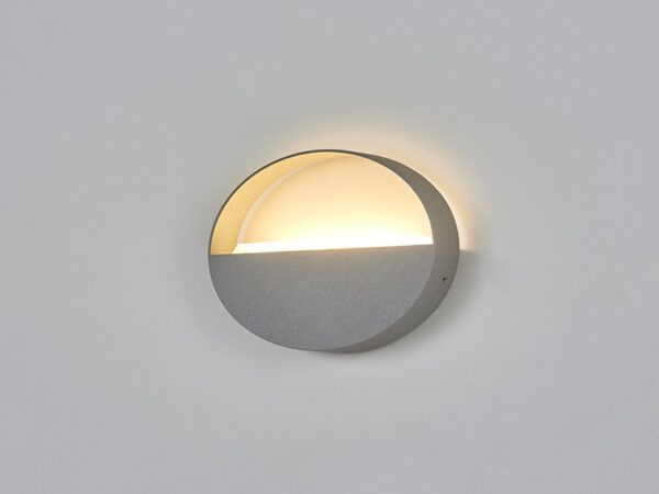 APLIQUE REDONDO GRIS 4W - Imagen 2