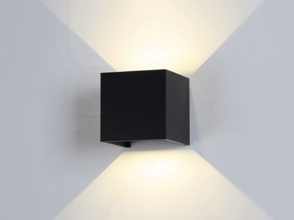 APLIQUE CUADRADO 6W NEGRO