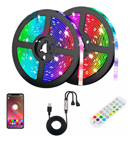 Cinta Led Rgb 5050 Usb App 5mtrsx2