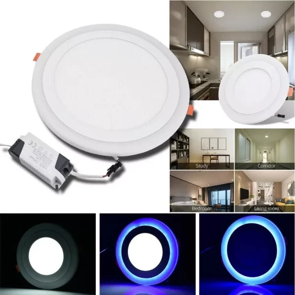 PANEL LED BICOLOR EMBUTIDO 18w + 6w REDONDO