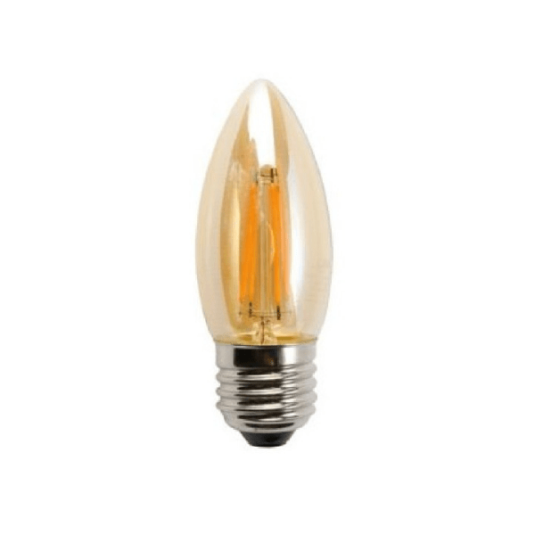 AMPOLLETA LED C37 VELA FILAMENTO E27 4W