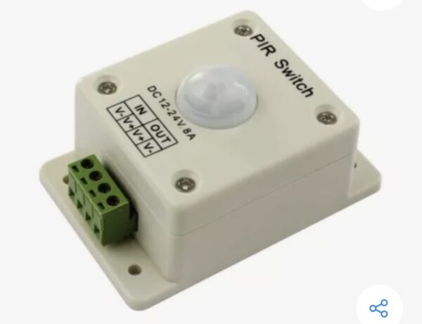 SENSOR MOVIMIENTO DC  12V-24V 8A  PARA CINTA LED