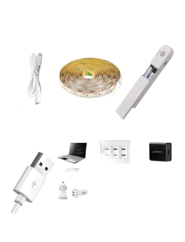 Tira De Luz Led: Batería, Sensor De Movimiento 2metros - Imagen 2