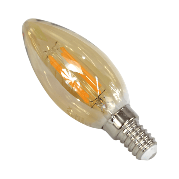 AMPOLLETA LED C37 VELA FILAMENTO E27 6W